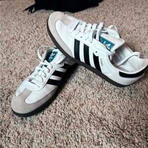 Adidas White and Black Sneakers Retro-Inspired Sambas